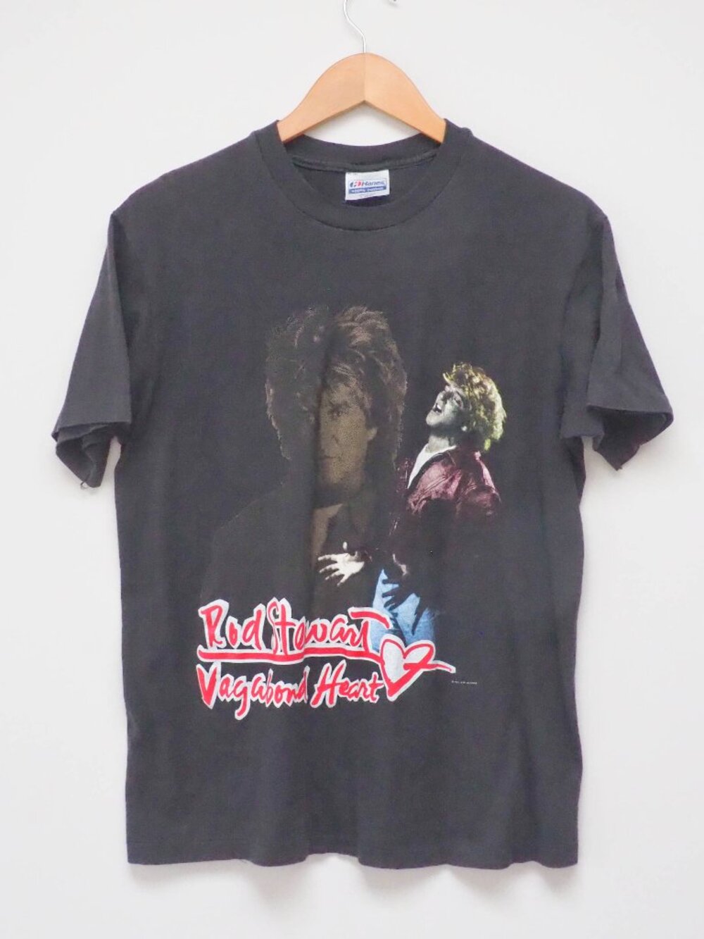 90s Rod Stewart Vagabond Heart Tour T Shirt - 1991 Large - Vtg Rod Stewart Tee
